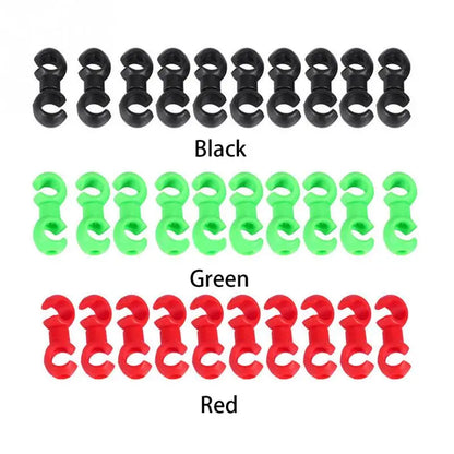 10Pcs S Buckle Bike Brake & Derailleur Cable Clips — Rotatable MTB Line Clip Rings