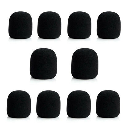 10pcs Thick Microphone Foam Covers - Professional Windscreen Sponge Caps for Studio Mic Protection