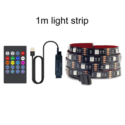 TV Backlight RGB LED Strip Light - Music Sync USB Powered for TV, Mirror & PC