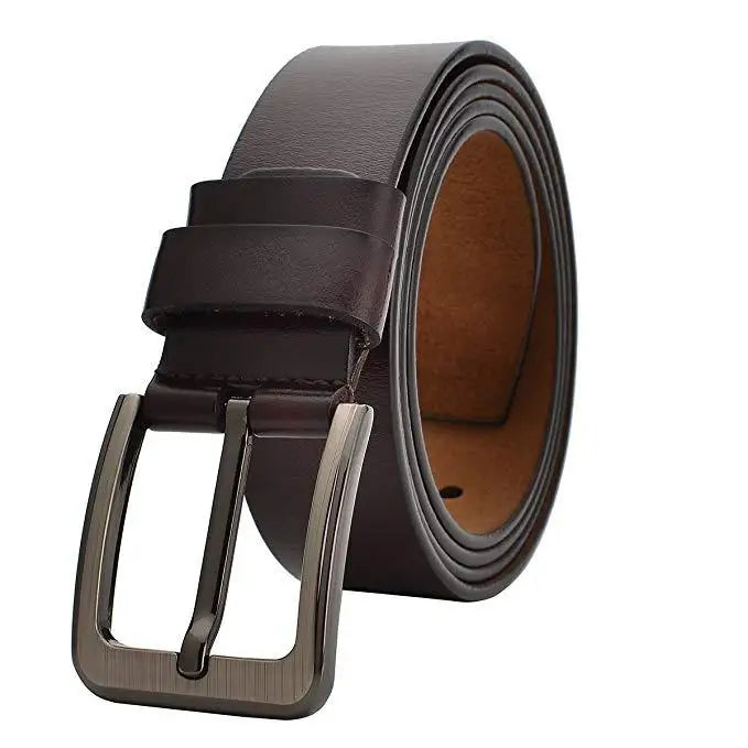 CEXIKA 2024 Men’s Genuine Leather Belt – Luxury Designer Waist Belt (140-170cm, High Quality Split Leather)