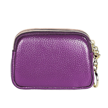 Senorita Genuine Leather Women’s Coin Purse – Double Zipper Small Wallet
