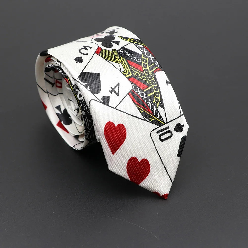 Musical Notes Slim Necktie - Silky Piano & Guitar Print Tie for Men & Women, Elegant Fashion Gift