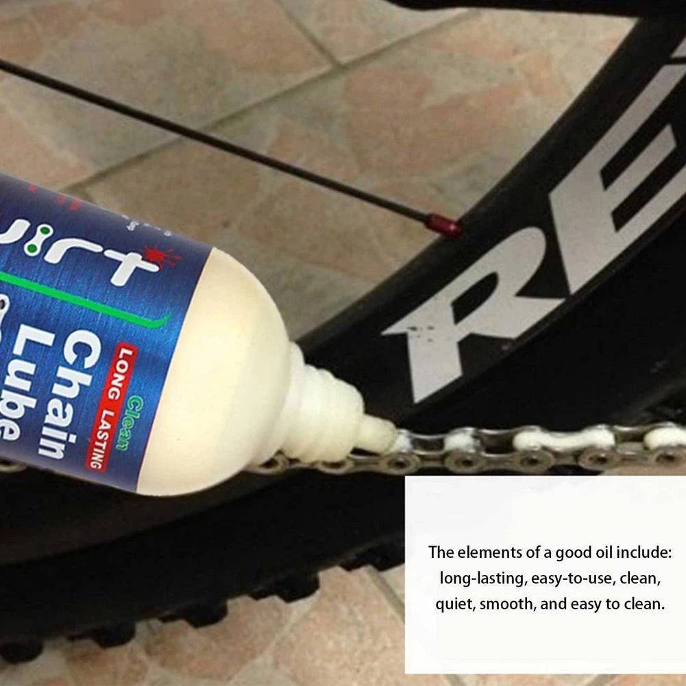 120ML Bicycle Chain Waxy Maintenance Oil – Dry Lube for MTB & Road Bike, Gear Oil for Chain, Fork, and Flywheel