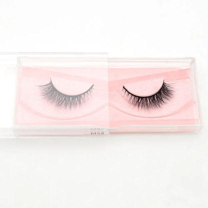 Visofree 3D Mink Eyelashes – Thick Handmade Full Strip Cruelty-Free False Lashes for Makeup M56
