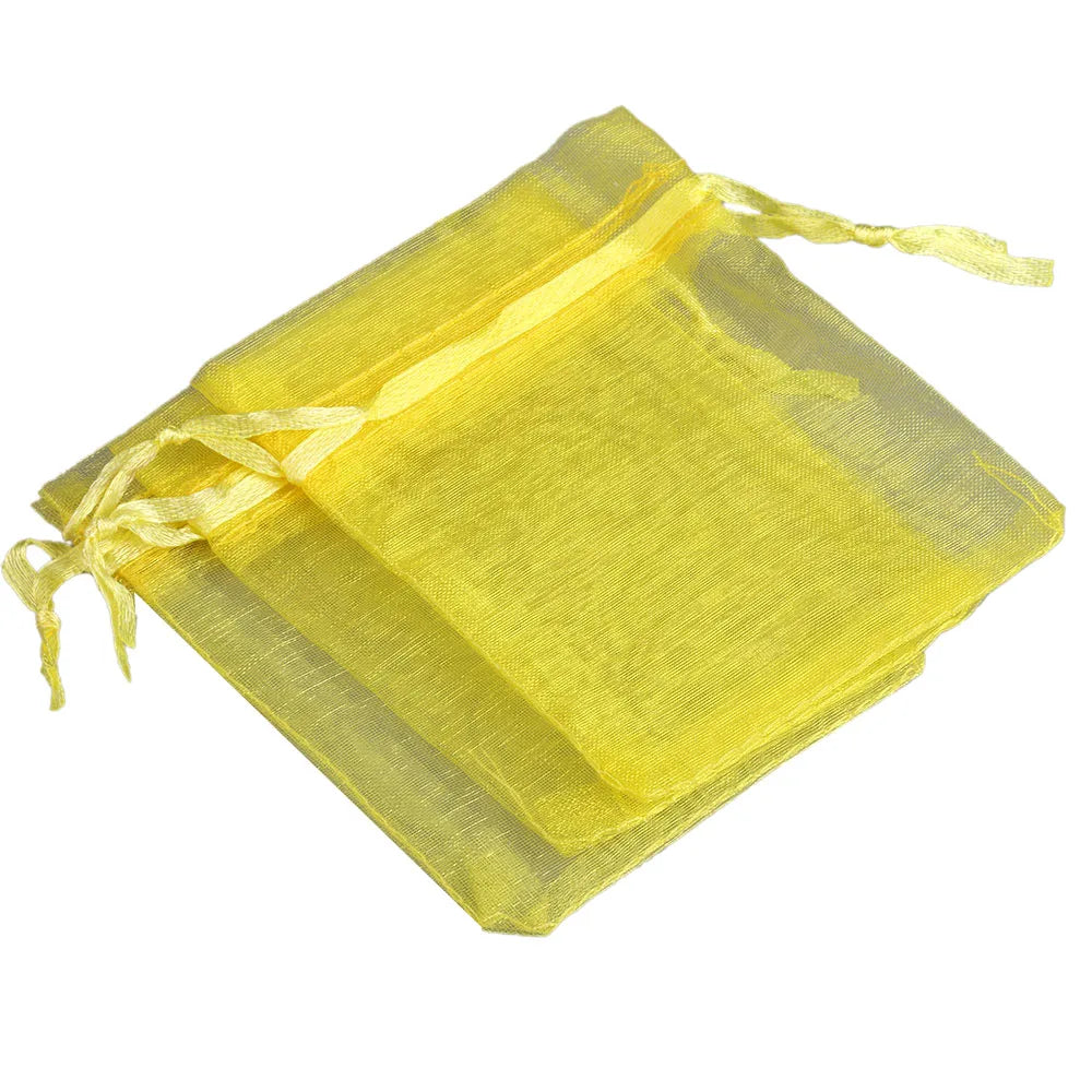 Organza Gift Bags - 50/100pcs Drawstring Jewelry Pouches 24 Colors for Wedding Christmas Candy Gift Packaging