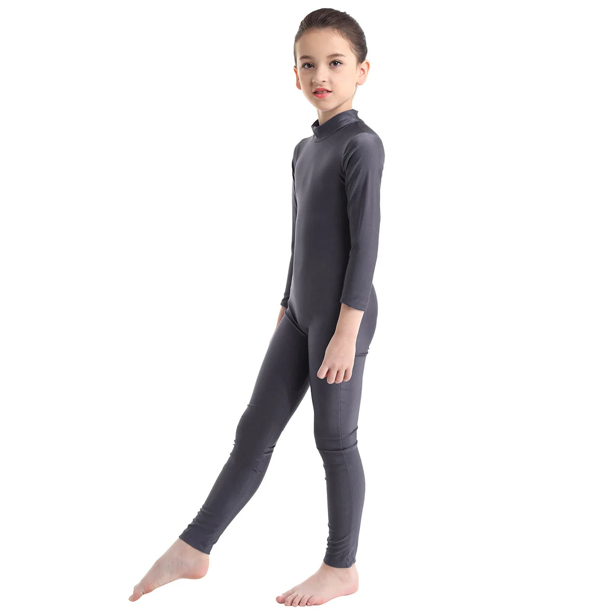 Kids Girls Full Body Gymnastics Bodysuit, Ballet Dance Jersey Leotard, Jumpsuit Sports Unitard, Children Dancewear and Sportswear