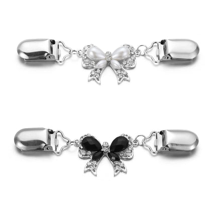 Retro Rhinestone Sweater Shawl Clasp - Antique Flower Duck Mouth Clothing Pin For Cardigans And Shirts