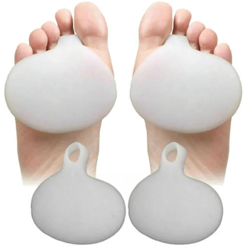 2Pcs Silicone Gel Metatarsal Pads for Shoes — Soft Foot Care Gel Pads for Sensitive Feet, Sore Ball Relief, Forefoot Pain Prevention