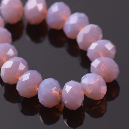 Czech Crystal Spacer Beads - Rondelle Faceted Glass Beads in Multiple Sizes for DIY Jewelry Making Crafts