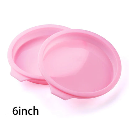 FAIS DU Silicone Cake Pan Set – 2-8pcs 4/6/8inch Round Molds for Rainbow Cake & Mousse Baking