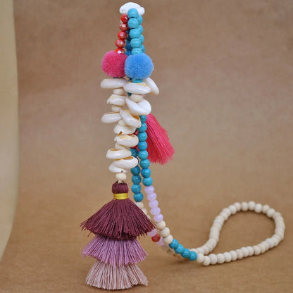 Wooden Bead Tassel Long Necklace - Bohemian Summer Beach Sweater Chain for Women | Mother's Day Gift