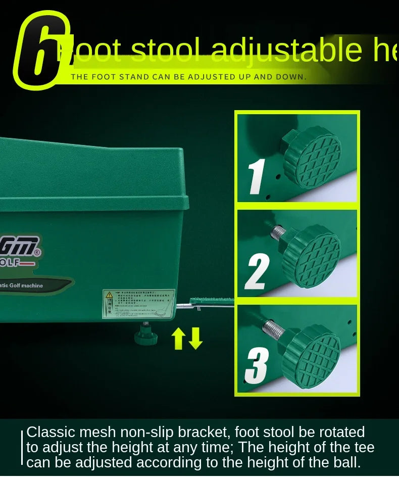 PGM Semi-Automatic Golf Ball Machine – ABS Automatic Ball Dispenser, Golf Clubs Holder, Training Service Equipment
