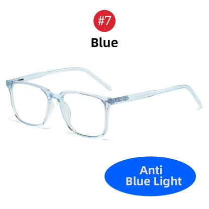 2025 Trending Blue Light Blocking Glasses for Men – TR90 Matte Black Gaming & Computer Eyewear, Transparent Fashion Frame