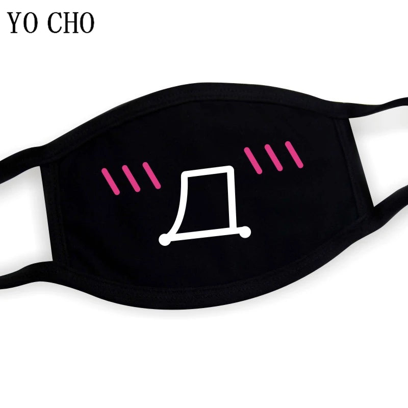 YO CHO Unisex Cotton Dust Mouth Mask – Anime Cartoon Respirator, Warm Mouth Muffle, Perfect Birthday Party Gift