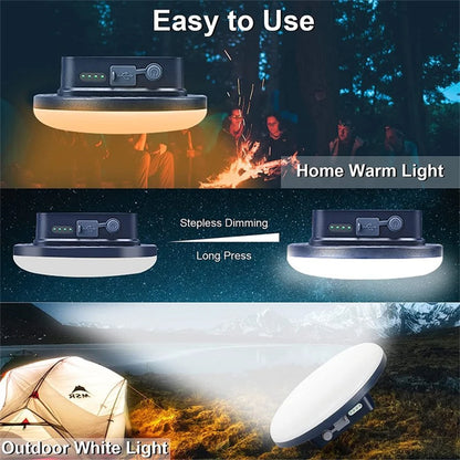 13500mAh 60W Rechargeable LED Camping Lantern – Portable Strong Light Flashlight with Magnet, Ultra Bright Tent & Work Repair Lighting for Outdoor Use