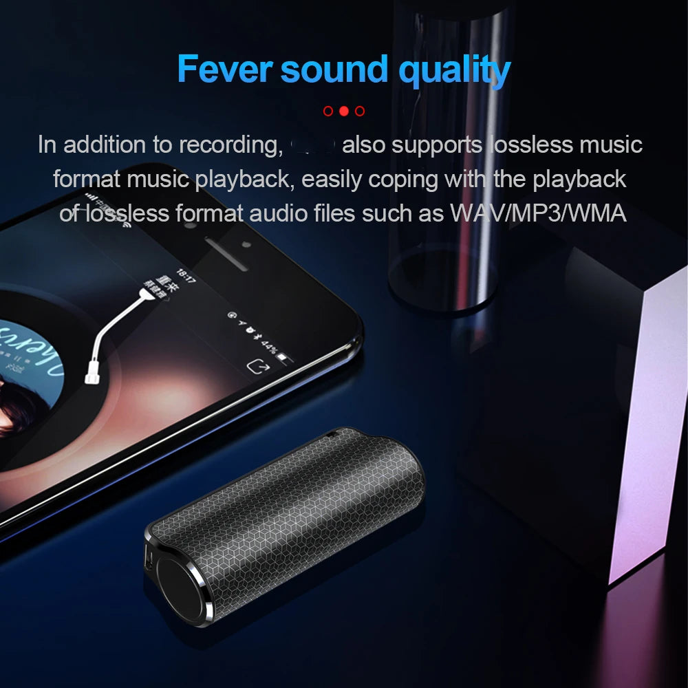 40Days Mini Digital Voice Recorder Pen – 8/16/32GB Audio MP3 Player with Magnetic Activation