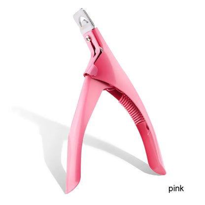 Professional Fake Nail Cutter - U-Type Acrylic Nail Tip Edge Trimmer Stainless Steel Manicure Tool