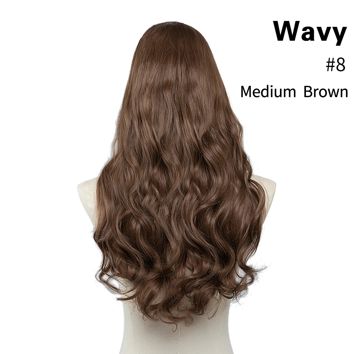Synthetic U-Part Clip-in Hair Extensions – Long, Straight, Thick Blonde Hairpieces (16, 20, 24 Inch)