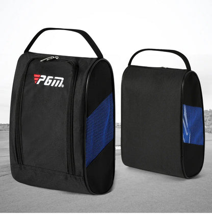 PGM Portable Mini Golf Shoe Bag – Lightweight Nylon Carrier & Golf Ball Holder Pouch with Tee Storage for Sports Accessories