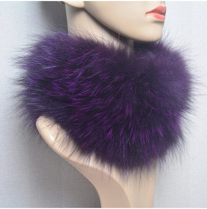 2025 Real Fox Fur Scarf and Headband – Luxury Winter Neck Warmer for Women, 100% Natural Fur, Elastic Ring Muffler