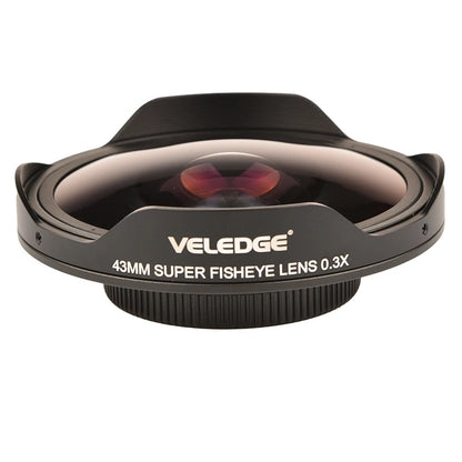 Vlogmagic 0.3X HD Ultra Fisheye Lens Adapter with Hood – 37mm/43mm Low-Dispersion Glass for Video Cameras & Camcorders