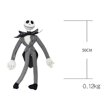 50cm The Nightmare Before Christmas Jack Skellington Plush Toy – Skeleton Jake Stuffed Doll for Kids & Children’s Gifts