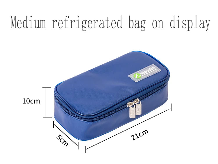 Mega Insulin Cooler Box – Portable Medium-Sized Insulated Travel Case for Diabetics with Nylon Fabric & Aluminum Foil Lining