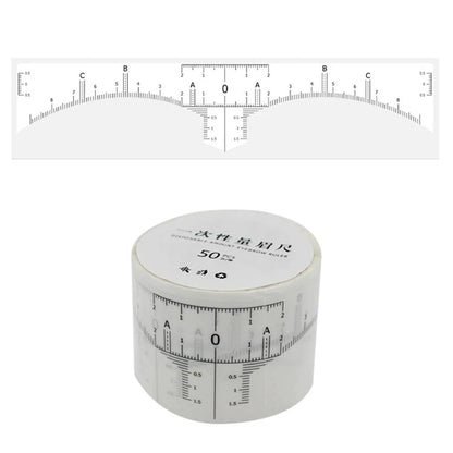 50pcs Disposable Microblading Ruler Guide Stickers – Permanent Eyebrow Makeup Tool