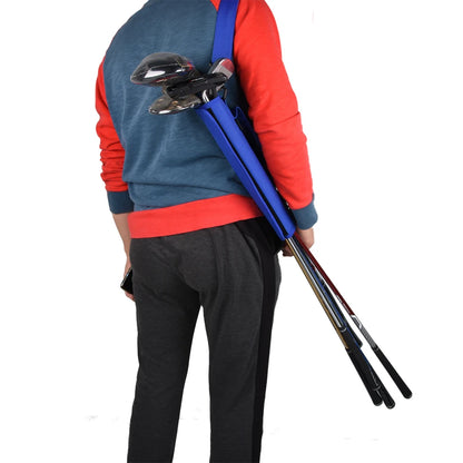 Mini Portable Nylon Golf Club Bag – Simple Golf Gun Carrier with Adjustable Shoulder Straps, Travel & Training Case