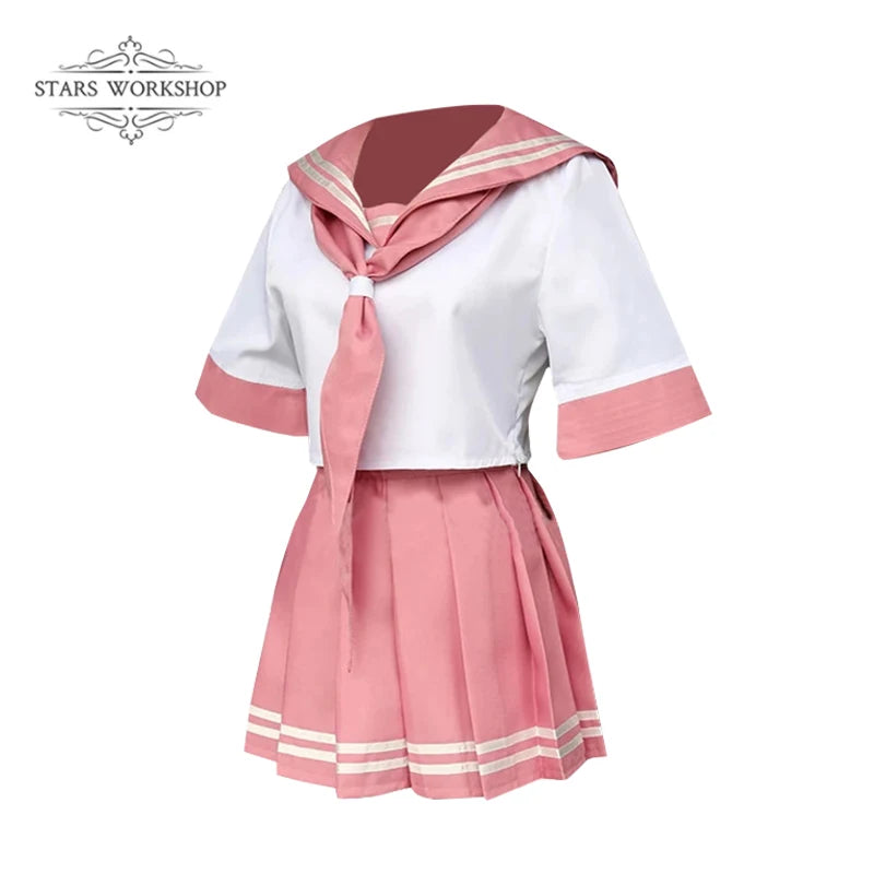 Fate Grand Order Astolfo Cosplay Costume – Fate Apocrypha Rider JK Uniform Sailor Suit Skirt for Women, Halloween