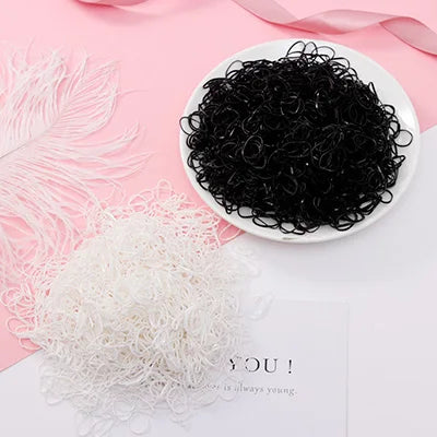1000pcs Colorful Disposable Rubber Hair Bands for Girls – Small Ponytail Scrunchies, Fashion Hair Accessories Pack