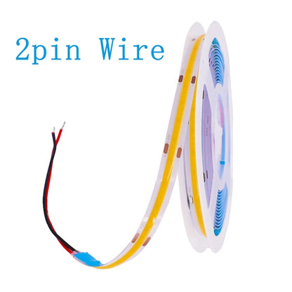 DC 5V USB LED COB Strip Light – High Density 320LED Flexible Tape Lighting in Warm White, Natural White, Red, Blue & Green for Home Decor