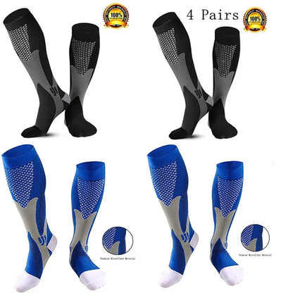 Men's Compression Sports Socks - Running, Cycling, Nursing, Varicose Veins Support, Outdoor Hiking Socks
