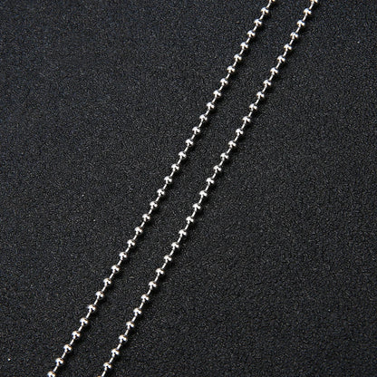Stainless Steel Beaded Ball Chain - 1.5mm 2mm 2.4mm Bulk Jewelry Chain for DIY Necklaces & Craft Making Supplies