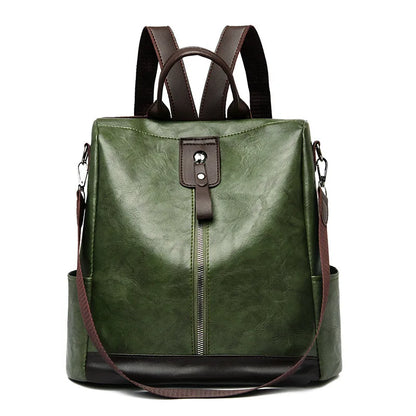 Fashion Anti-Theft Women's Backpack - High-Quality PU Leather, Large Capacity, Travel Shoulder Handbag