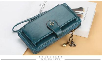 New Women’s PU Leather Wallet — Fashion Long Zipper Purse, Top Quality Brand Card Holder, Classic Female Wallet