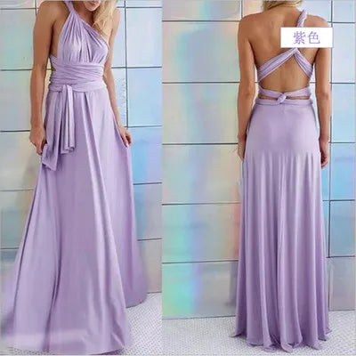 Multiway Convertible Boho Maxi Dress – DIY Wrap Infinity Bandage Long Dress for Women, Party, Bridesmaid & Club Wear