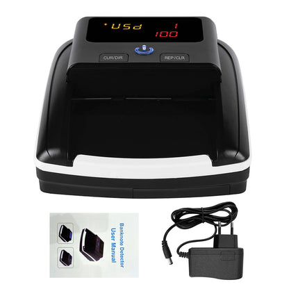Bisofice Portable Mini Money Counter – Automatic Bill Counter with UV/MG/IR Counterfeit Detection & Paper Quality Check