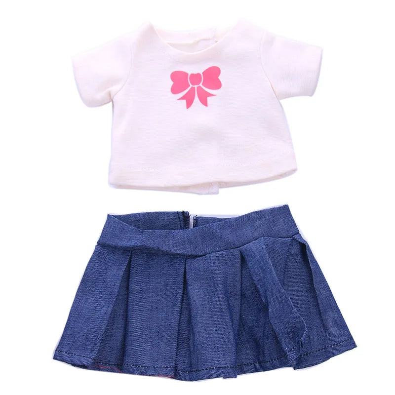18-Inch American Doll Clothes Set — 43CM Reborn Baby Doll Outfit for Nenuco, Our Generation Dolls, DIY Toys Gift for Girls