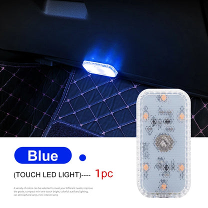 Mini LED Touch Light - USB Rechargeable Wireless Car Interior Reading & Ceiling Lamp
