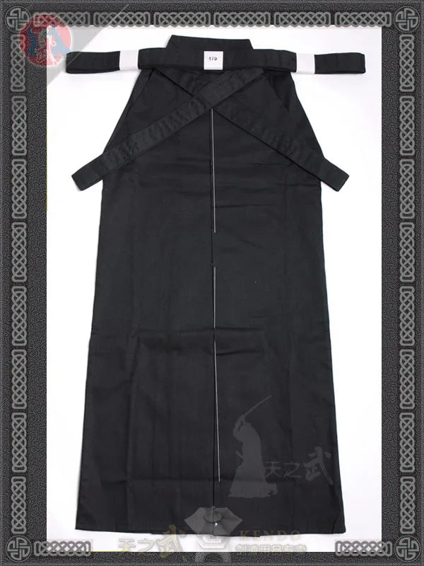 Aikido Gi Uniform & Cotton Hapkido Pants – Black Kendo Hakama Samurai Keikogi for Men, Women & Kids