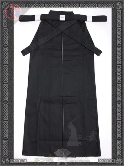 Aikido Gi Uniform & Cotton Hapkido Pants – Black Kendo Hakama Samurai Keikogi for Men, Women & Kids