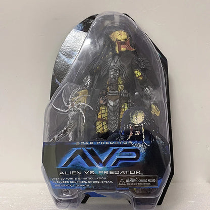 Celtic Predator Masked Action Figure — Movable Alien Toy Collectible Model for Kids and Fans