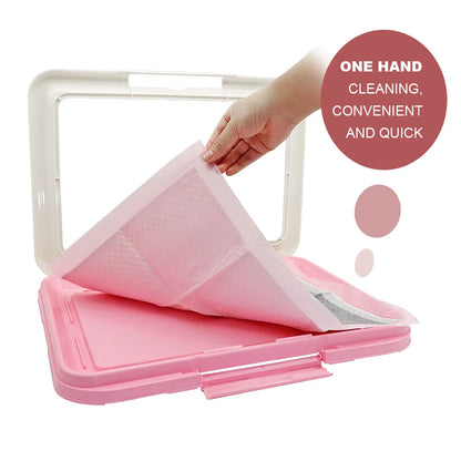 Portable Indoor Dog Training Toilet: Potty Pet Toilet for Small Dogs and Cats - Cat Litter Box Puppy Pad Holder Tray, Convenient Pet Supplies