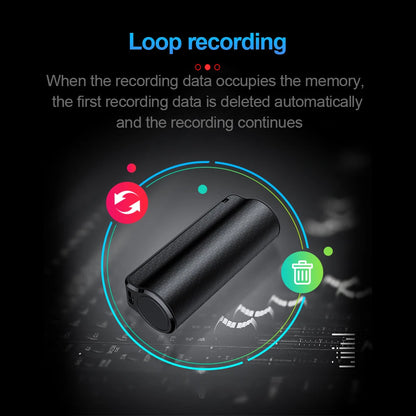 40Days Mini Digital Voice Recorder Pen – 8/16/32GB Audio MP3 Player with Magnetic Activation