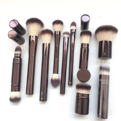 HG Pro Retractable Foundation Makeup Brush – Powder, Contour, Blusher & Highlight with Metal Handle