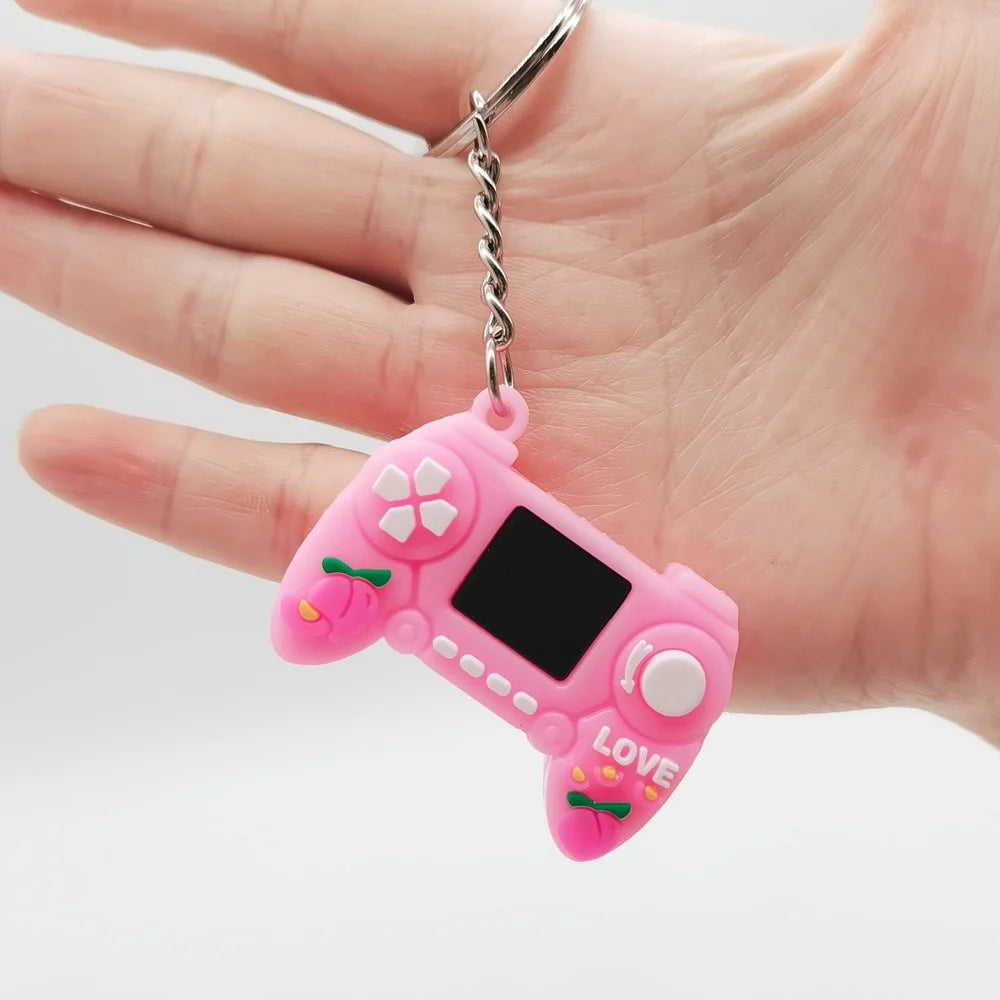 Game Controller Keychain - Cute PVC Simulation Gamepad Joystick Bag & Car Charm