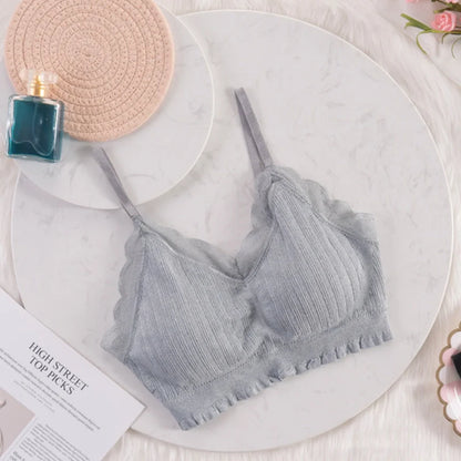 Seamless Strapless U-Back Women’s Bralette – Wireless Lace Sport Bra Top, Backless Comfortable Underwear for Everyday Wear