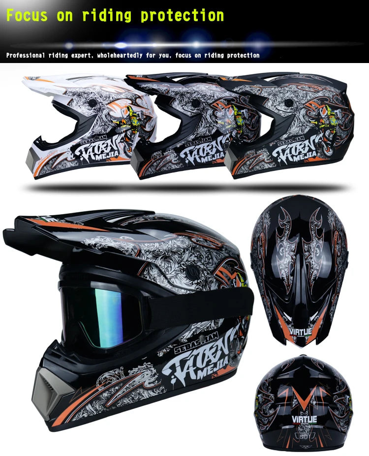 Children's Off-Road Motorcycle Helmet - Bike Downhill AM DH Cross & Motocross Capacete Casco for Kids