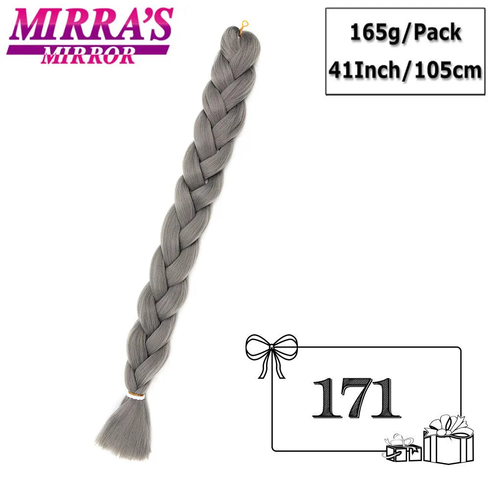 41" Jumbo Braiding Hair Extensions – Purple, Pink & Blue Ombre Synthetic Hair for Box Braids, Wholesale Support